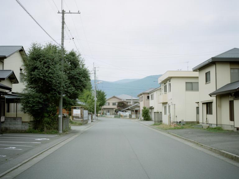 青森市松尾の静かな通りと地域の街並み、スタジオへ向かう道の雰囲気